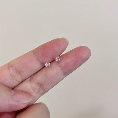 Stud Earrings for Women - Sterling Silver Set 8 Pairs - Cubic Zirconia Hypoallergenic Ear for - product detail view 13