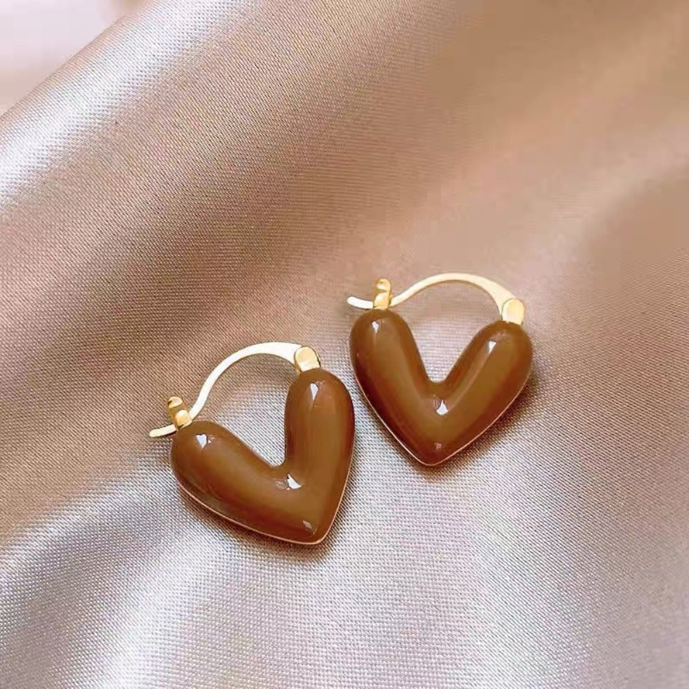 Stud Earrings for Women - Tiger's Eye Set 9 Pairs for - Light Luxury Malachite Natural Stone , INS - product detail view 8