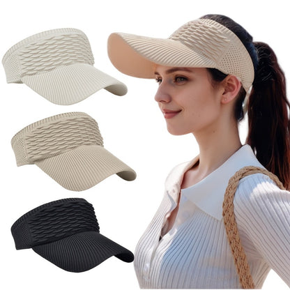 Sun Hat - 3-Pack for Women Elastic Open Top Ponytail Outdoor UV Protection Beach - product detail view 7