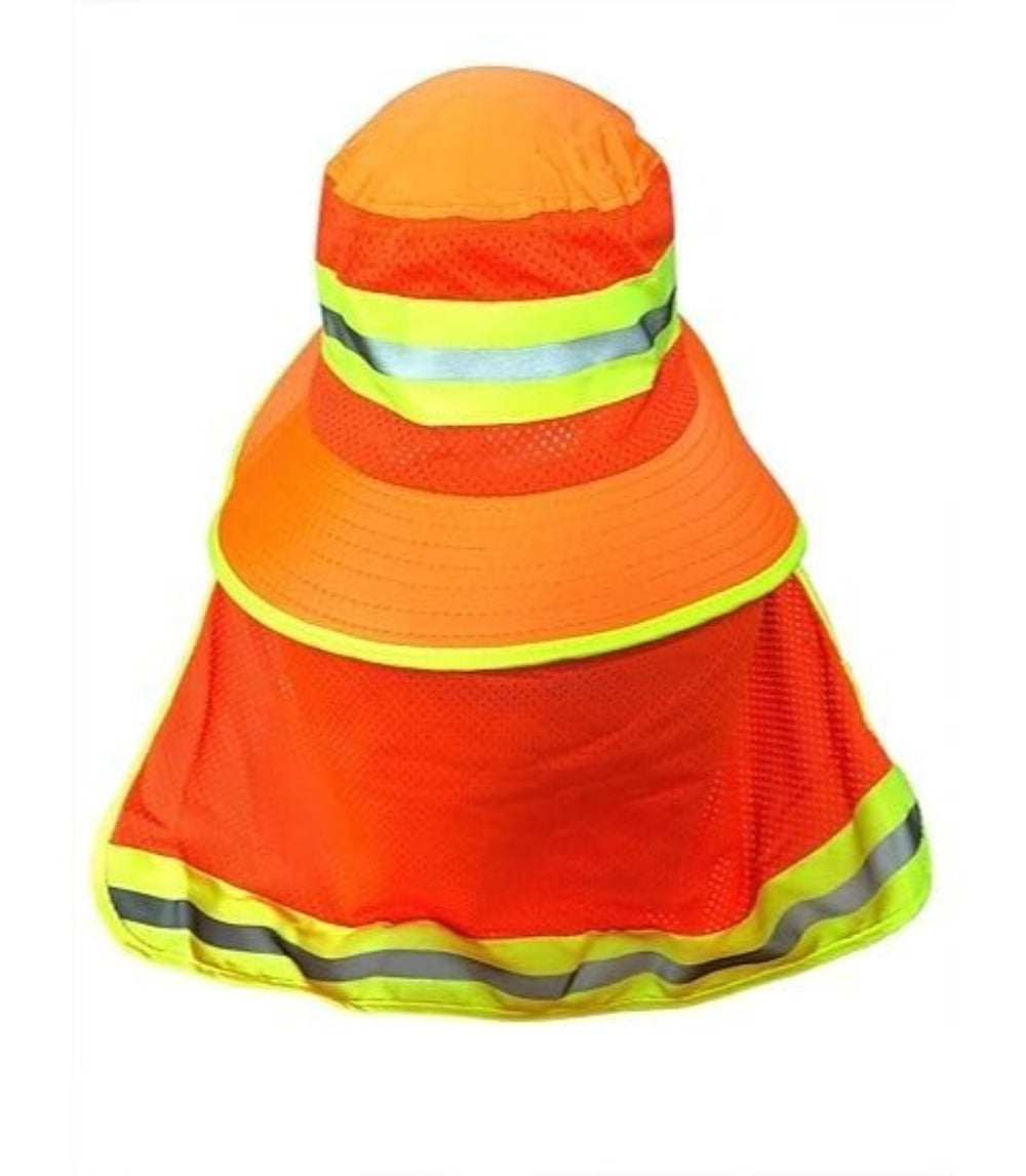 Sun Hat - Boonie Wide Brim with Neck Flap High Visibility Reflective Strips UV - product detail view 10