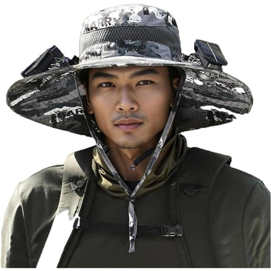 Sun Hat - Solar Fan Wide Brim with Built-In Solar Powered Fan for Men Outdoor - main product view