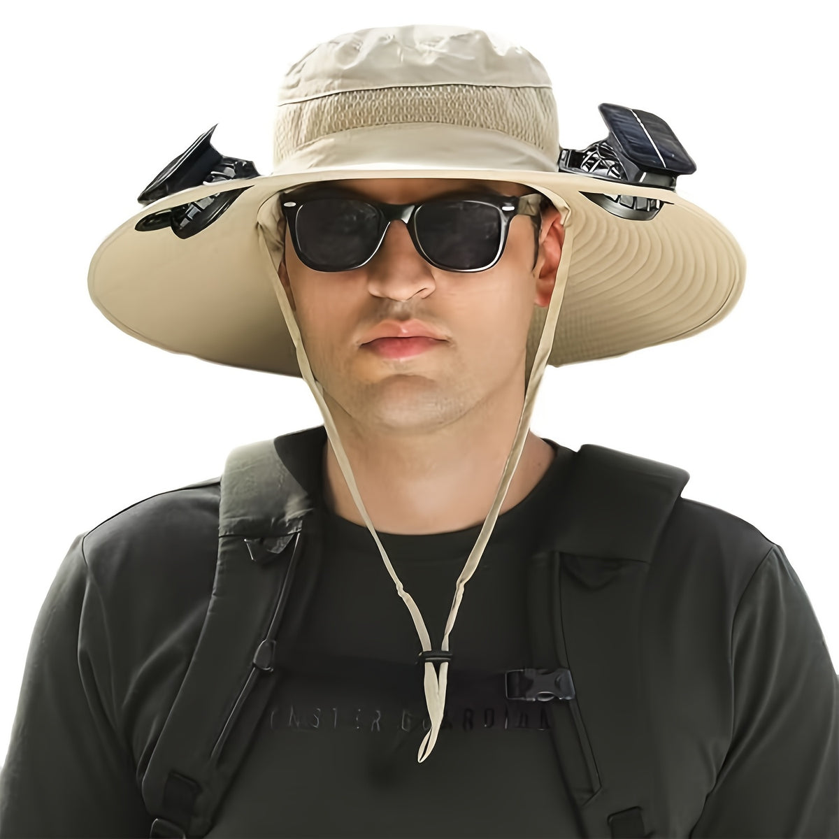 Sun Hat - Solar Fan Wide Brim with Built-In Solar Powered Fan for Men Outdoor - product detail view 13