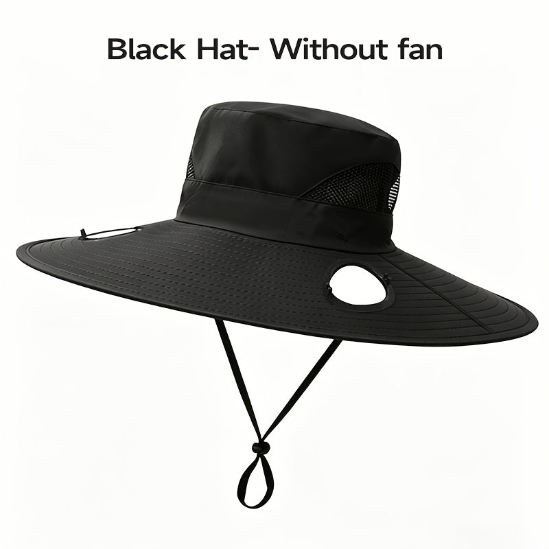 Sun Hat - Solar Powered Fan with UV Protection 3-Speed Adjustable Cooling Fan Cap - product detail view 12