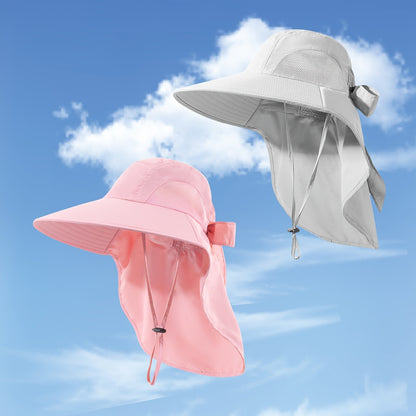 Sun Hats - Hat Women Wide Brim Foldable Bucket Hat with Neck Cover - UPF UV - product detail view 18