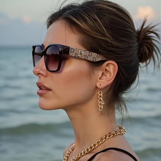 Sunglasses for Men - Cat Eye Glasses Non-Prescription for Women , Trendy Cat-Eye Slanted Frame - main product view