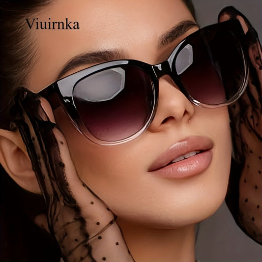 Sunglasses for Men - Cat Eye Women Oversized Retro Gradient Black Lens Fashion Unisex Eyewear - main product view