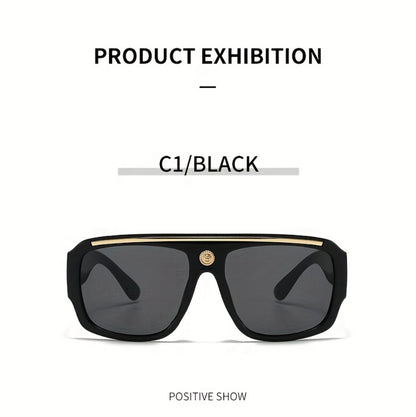 Sunglasses for Men - Cyberpunk Square Glasses Metal Frame Street Style Lightweight Unisex - product detail view 16