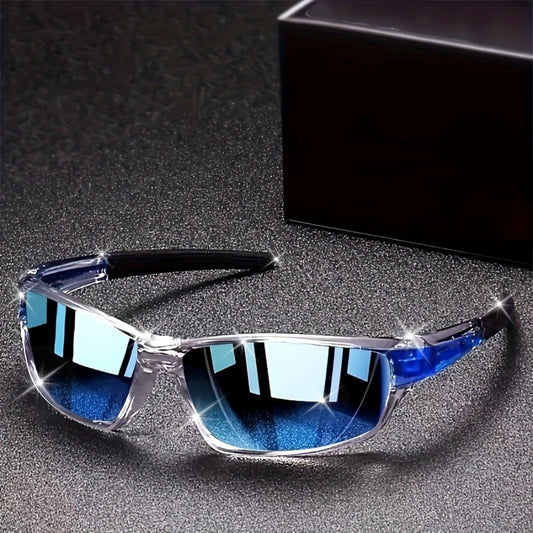 Sunglasses for Men - Full Frame Glasses Lightweight PC Lens - Futuristic Modern Eyewear with - main product view