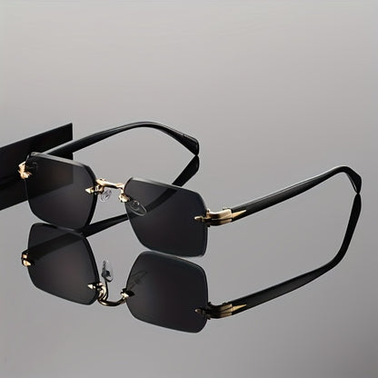 Sunglasses for Men - Gradient Women Metal Frame HD Lens Light Luxury Fashion Eyewear, Exquisite - product detail view 4