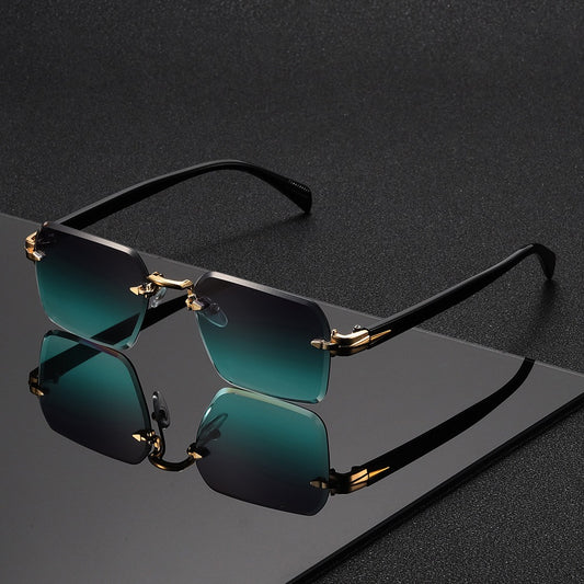 Sunglasses for Men - Metal Gradient for Women HD Cut-Edge Lenses, Light Luxury Street Style - main product view