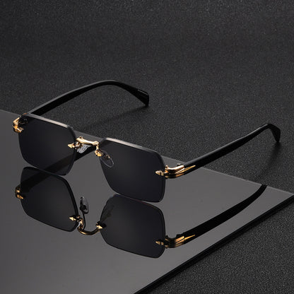Sunglasses for Men - Metal Gradient for Women HD Cut-Edge Lenses, Light Luxury Street Style - product detail view 12