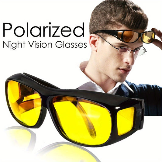 Sunglasses for Men - Night Vision Driving Glasses 2 Pcs - Anti Glare Yellow Lens HD Goggles for - main product view