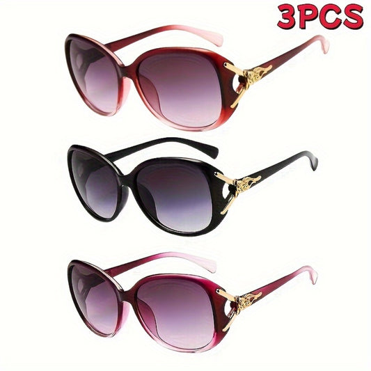 Sunglasses - Oversized Women 3 Pairs Set Blackout Anti-Glare Fashion UV Protection - main product view
