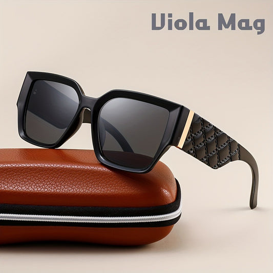 Sunglasses for Men - Oversized Retro Wide Frame Rectangular Vintage Glasses for Women Unisex - main product view