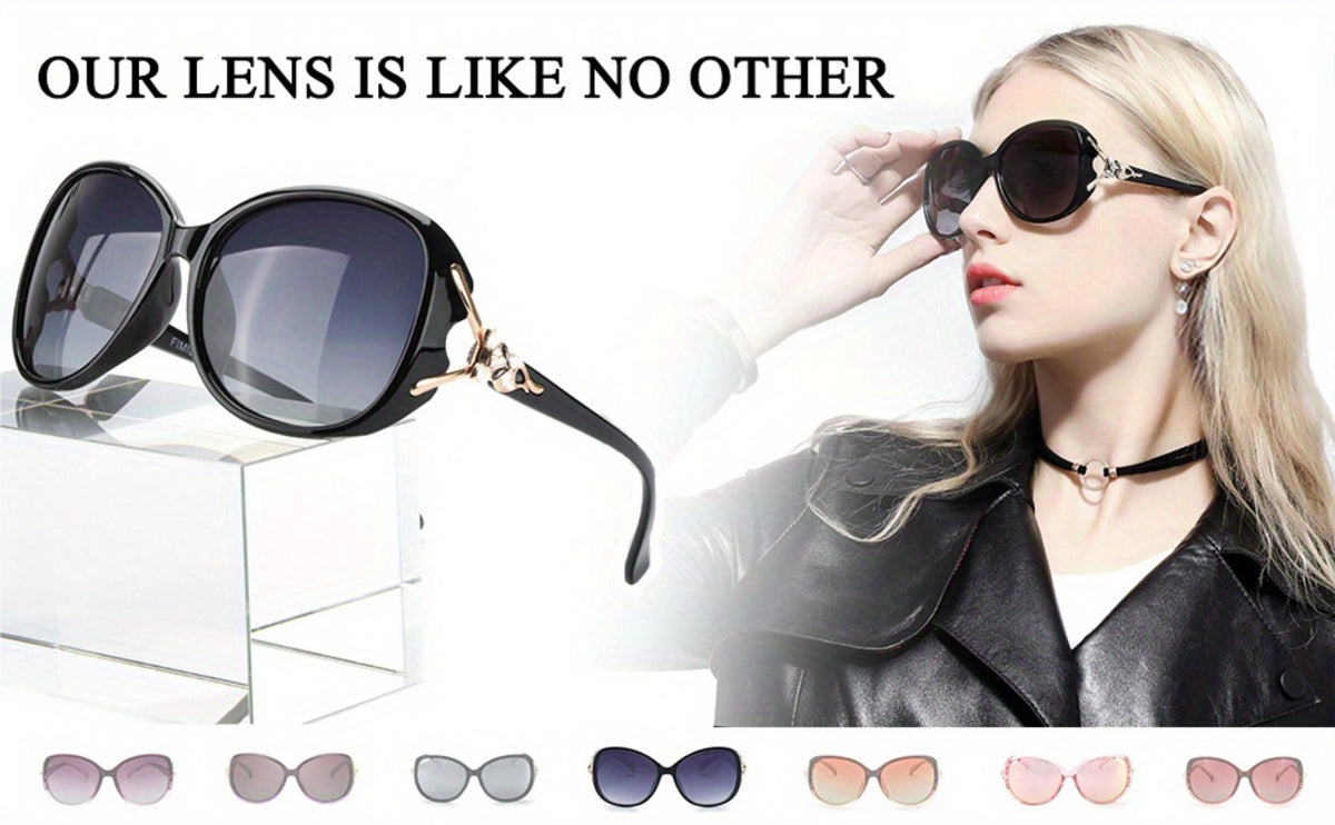 Sunglasses for Women - Oversized for UV400 Large Frame Anti-Glare Fashion Eyewear 8842 Style - product detail view 17