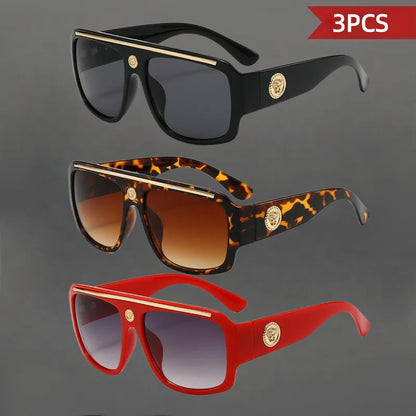 Sunglasses for Men - Polarized 3 Pack Retro Vintage UV400 Lightweight Frame Unisex Shades for - product detail view 7