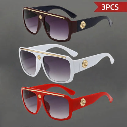 Sunglasses for Men - Polarized 3 Pack Retro Vintage UV400 Lightweight Frame Unisex Shades for - product detail view 12