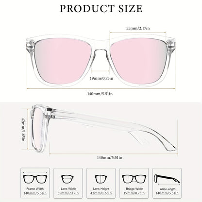 Sunglasses for Women - Polarized for 3 Pack Trendy Gradient Fashion Shades UV Protection - Ice - product detail view 16