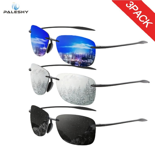 Sunglasses for Men - Polarized 3 Pairs for & Women Anti-Glare HD Reflective Lenses, UV - main product view