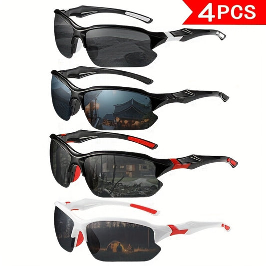 Sunglasses for Men - Polarized 4-Pack UV400 True Color Coating Lenses, Anti-Glare Fashion - main product view