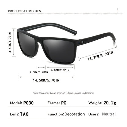 Sunglasses for Men - Polarized 5 Pack - Square Frame TAC Color Coated Lenses Anti-Glare UV - product detail view 5