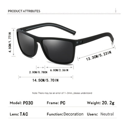 Sunglasses for Men - Polarized 5 Pack - Square Frame TAC Color Coated Lenses Anti-Glare UV - product detail view 11