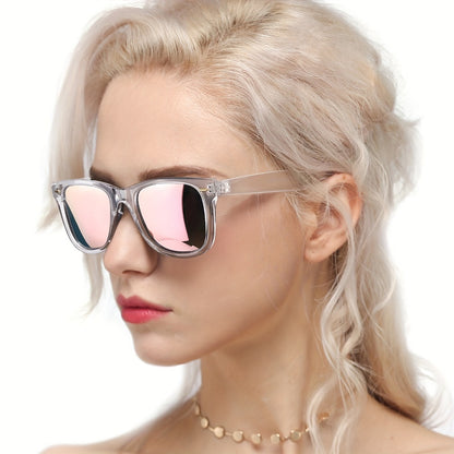 Sunglasses for Women - Polarized for , Anti-Glare Mirror Lenses, Trendy Fashion Shades with UV - product detail view 9