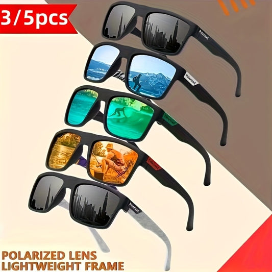 Sunglasses for Men - Polarized Set Couples 3 or 5 Pack - Retro Trendy PC Lens Metal Hinge - main product view