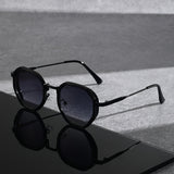 Black frame with gradient gray lenses