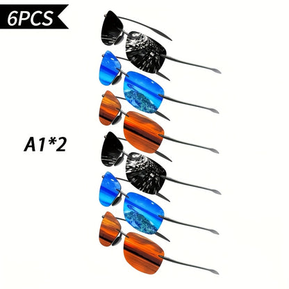 Sunglasses for Men - 's Polarized Bulk Pack 3 or 6 Pairs UV400 Anti-Glare HD Lenses - product detail view 13
