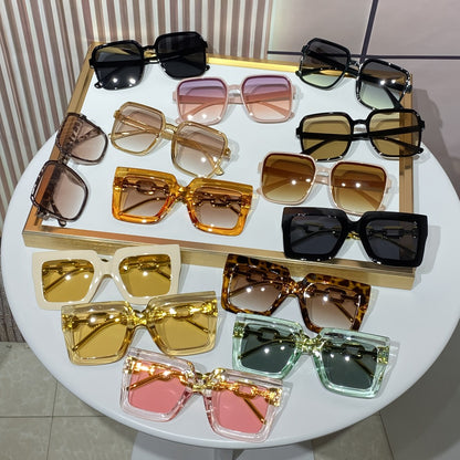Sunglasses for Women - 's Set 14 Pack - Square Frame Tinted Lens Bulk Eyewear Minimalist PC - product detail view 3