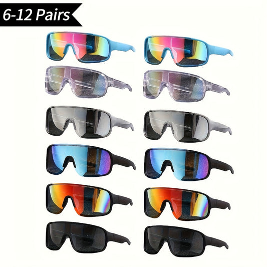 Sunglasses for Men - Sports Bulk Set 6 or 12 Pairs - UV Protection Anti-Glare HD Lens - main product view