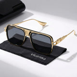 golden black-gray + glasses case + cleaning cloth