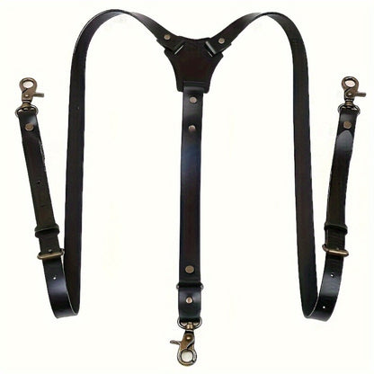 Suspenders & Braces - for Men Retro Faux Leather Fashion Elegant Adjustable Elastic Brace Formal - main product view