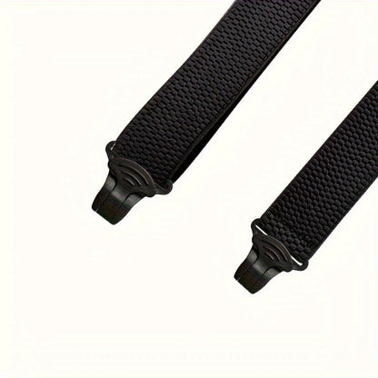 Suspenders & Braces - Work for Men Wide X-Back Heavy Duty 4 Clips 120cm Elastic Adjustable Strap - product detail view 8
