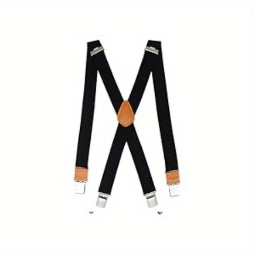 Suspenders - Y-Back Men 1.4 Inch Wide 3 Swivel Hooks Vintage Knit Elastic Adjustable - product detail view 17