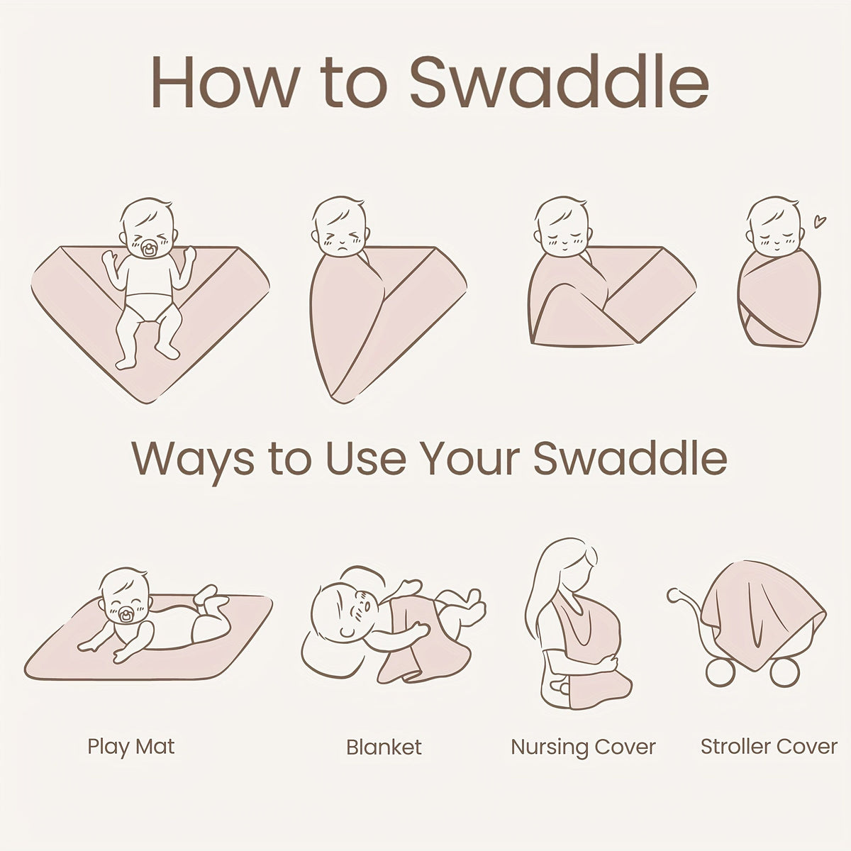 Swaddle Blanket - 2-pack Breathable Muslin Soft – view 2