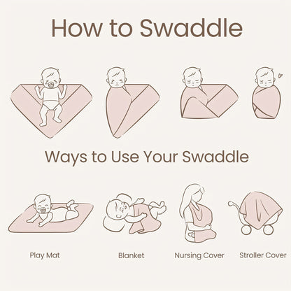 Swaddle Blanket - 2-pack Breathable Muslin Soft – view 2