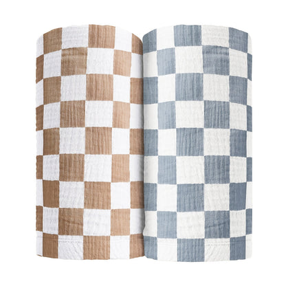 Swaddle Blanket - Muslin Soft Ultra Checkered – main product image