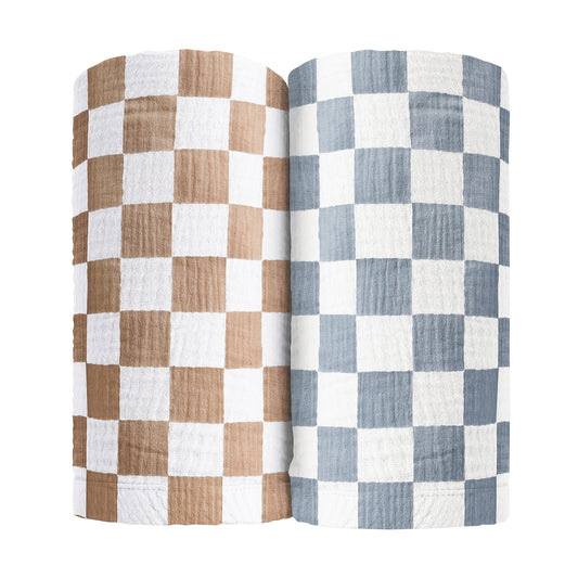Swaddle Blanket - Muslin Soft Ultra Checkered – main product image