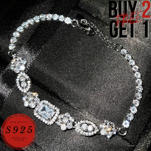 Tennis Bracelet - 925 Sterling Silver CZ Diamond for Women Men - Sparkling Zircon Italy - main product view