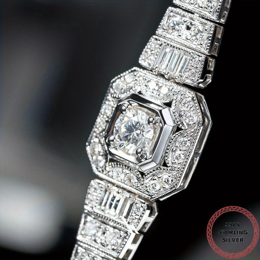 Tennis Bracelet - CZ 925 Sterling Silver Cubic Zirconia for Women Elegant Sparkling Zirconia - main product view