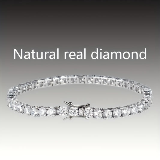 Tennis Bracelet - Lab Grown Diamond 925 Silver Plated Round Cut CZ for Women Men Luxury - main product view