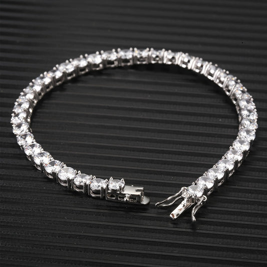 Tennis Bracelet - Moissanite 925 Sterling Silver 5mm Brilliant Cut Full Row CZ Diamond - main product view