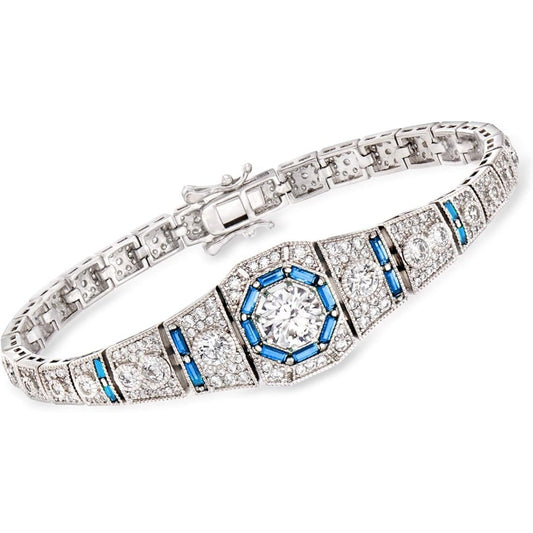 Tennis Bracelet - Moissanite for Women & Men 925 Sterling Silver, Elegant Luxury , Fine - main product view