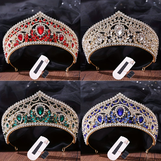 Tiara Crown - Full Headband for Women - European Style Sparkling Queen Wedding Headpiece - main product view