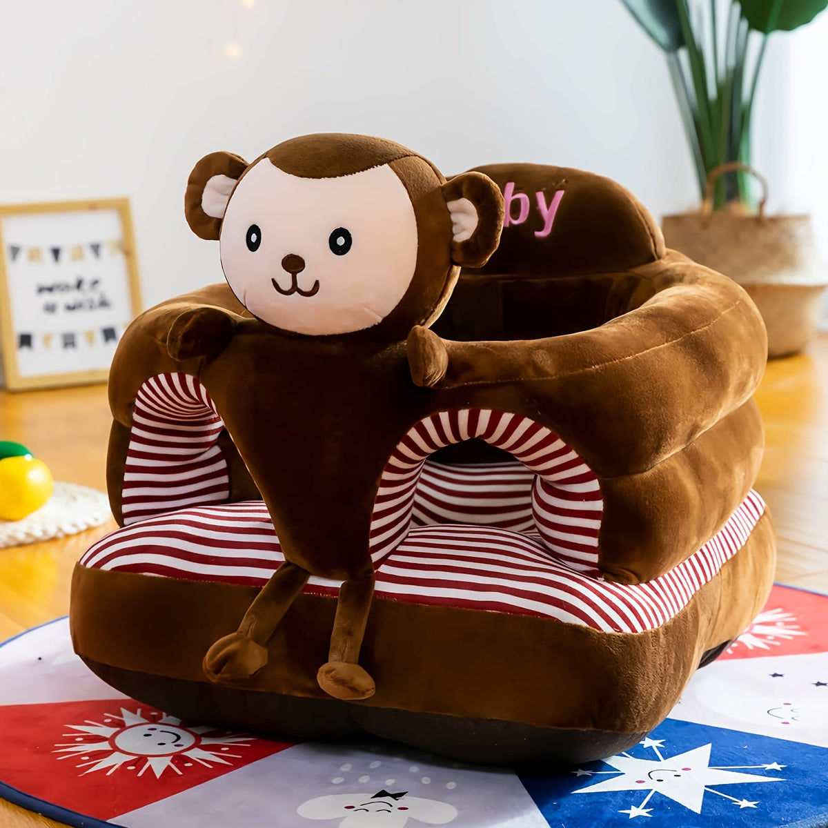Toddler Floor Seat - Plush Cartoon Support Chair – view 4