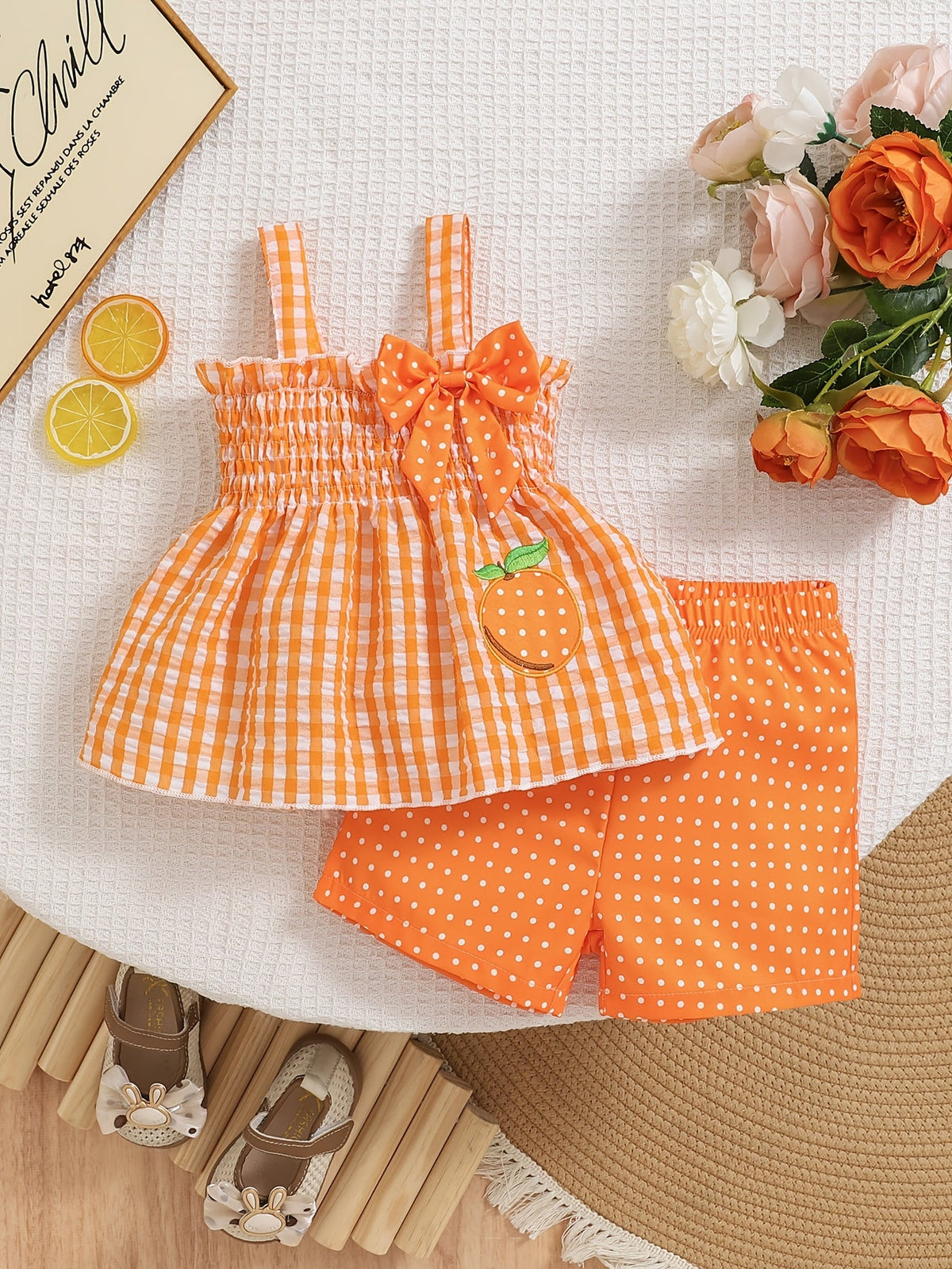 Toddler Girl Bow Detail Outfit Set - Spring – view 2