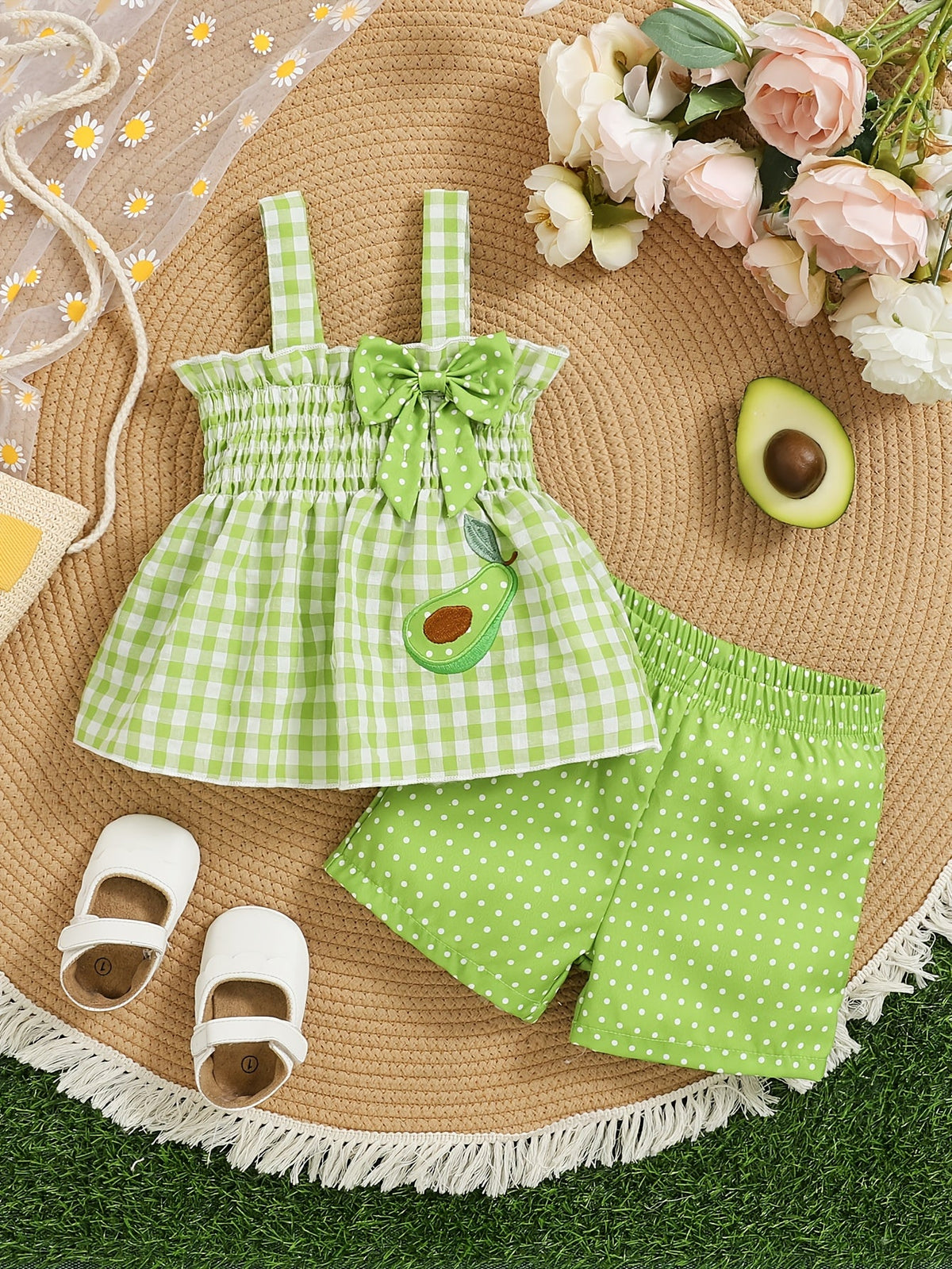 Toddler Girl Bow Detail Outfit Set - Spring – view 3
