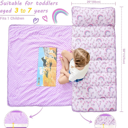 Toddler Nap Mat - Rolled Pillow and Blanket Set – view 2